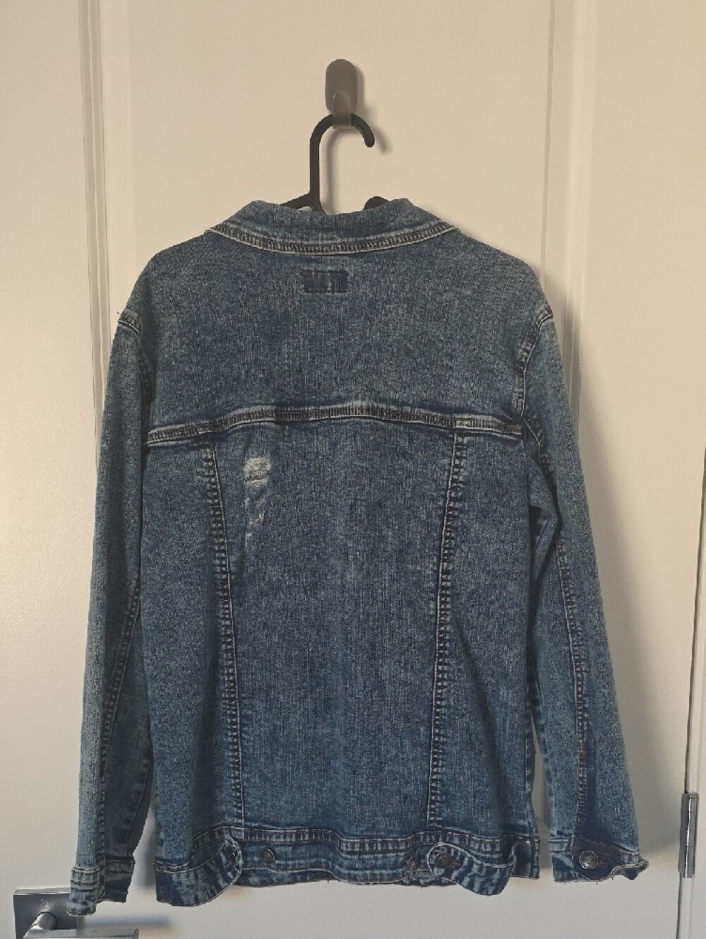 Blue Distressed Jean Jacket - Picture 4 of 4